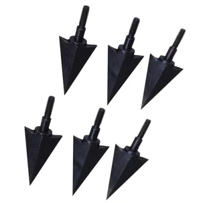 Image of JSZDFSV 6Pcs Screw in Arrows Head Tip Traditional Archerys Arrowheads Outdoor Hunting Broadheads For &amp; Targets