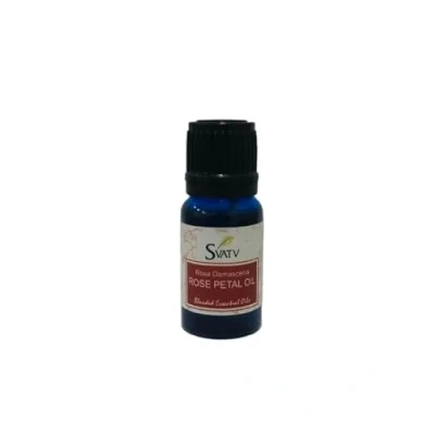 Image of SVATV Rose Petal Essential Oil for Yoga Massage &amp; Therapeutic Grade, Room Fragrance Diffuser, Aromatherapy Oils, DIY Personal Care 10ml