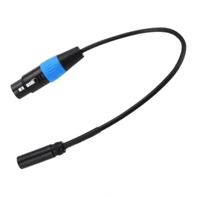Image of YINETTECH Mini XLR Male to Female Adapter Cable 3 Pin 34cm 24AWG 4N for BMPCC 4K Camera Video Assist Sharp 8K Cam Rode Mic