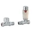Image of Eastbrook Biava 15mm Straight TRV and Lockshield Valve