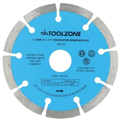 Image of 4 1/2&quot; 115mm Angle Grinder Diamond disc/Disk Cutting Brick/Stone TE619