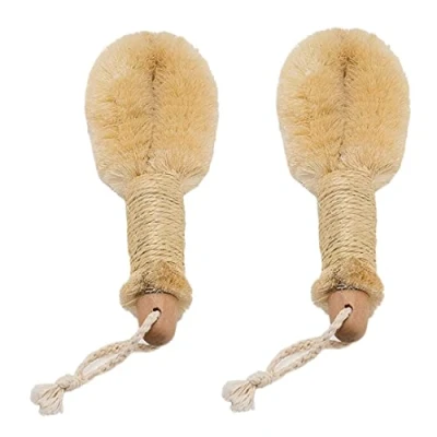 Image of Bath &amp; Shower Dry Skin and Body Sisal Brush, Naturals Fibers to Exfoliate Skin, Reduce Cellulite