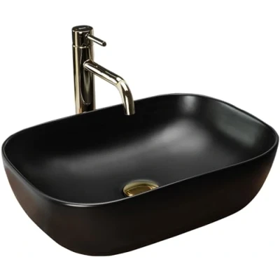 Image of REA Schwarz matt Bathroom Sink Made of Ceramic U8470, Belinda Black Mat