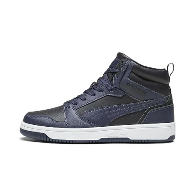Image of PUMA Men&#039;s Rebound V6 Track Shoe, Black Navy White, 9 UK
