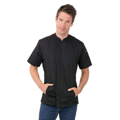 Image of Chef Works Men&#039;s Ces02blkm Chef&#039;s Jacket, Black, Medium