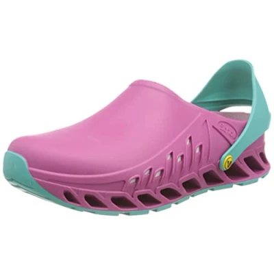 Image of Scholl Evoflex Professional Sanitary Clogs for Men or Women, Ultra Light and Comfortable, with Adjustable Strap, Non slip Sole, Removable Memory Insole Antibacterial Lining