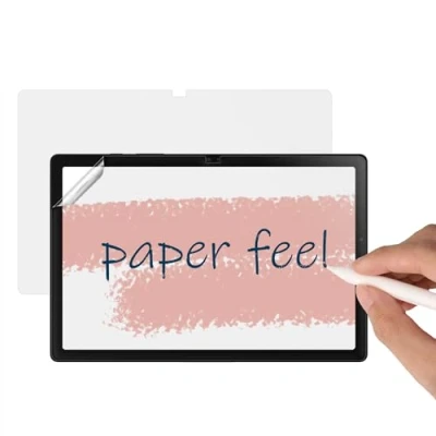 Image of kwmobile Paper Feel Screen Protector Compatible with Samsung Galaxy Tab A8 10.5 (2021) Fingerprint Scratch Resistant Like For Writing and Sketching