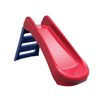 Image of Palplay 907184 Red Junior Folding Slide Blue Indoor &amp; Outdoor Use 18 Months + No Assembly Required, One Size