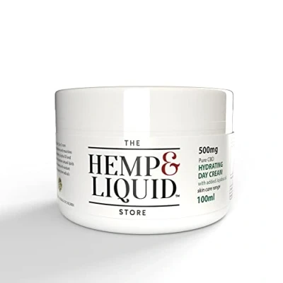 Image of Hemp &amp; Liquid Hydrating Day Cream with Jojoba Oil Skin Care Anti Ageing CBD 100ml Tub