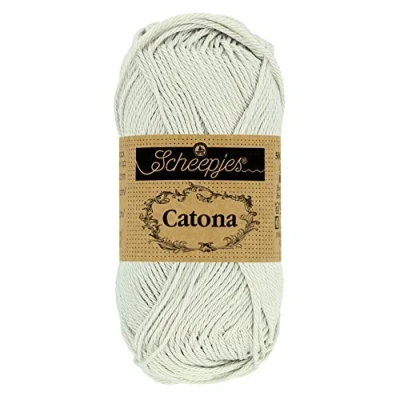 Image of Scheepjes Catona Cotton Yarn, 172 Light Silver, 1x25g