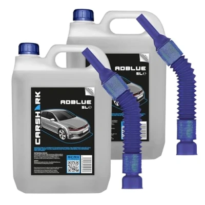 Image of CARSHARK AdBlue Diesel Exhaust Fluid Additive, 2 x 5 Litres, Easy Pour Spout, Multi Pack