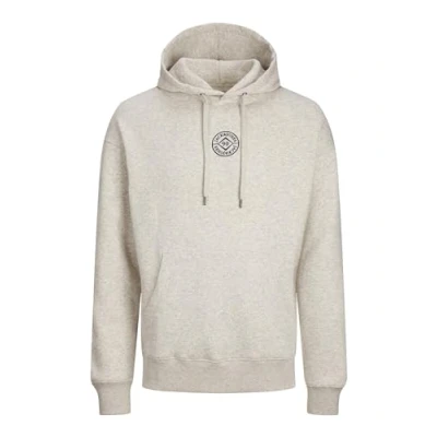 Image of Bestseller A/S Men&#039;s Jjecosmo Noos Sweat Hood Sweatshirt, White melange, XXL