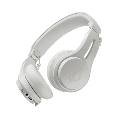 Image of SKULLCANDY Icon ANC Wireless Bluetooth Noise Cancelling Headphones Bone &amp; Orange, Orange,White