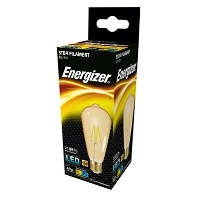 Image of Energizer LED ST64 Energy Saving Lightbulb, E27, Warm White
