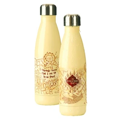 Image of Paladone AMZ7491HP Metal Water Bottle, Officially Licensed Harry Potter Merchandise, Aluminium