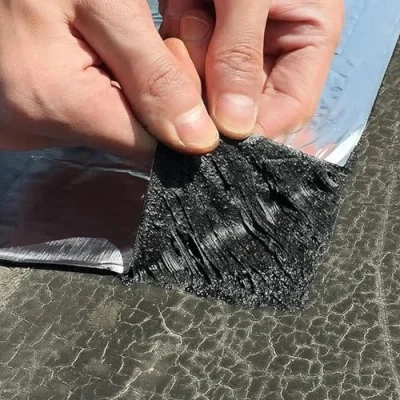 Image of Bitumen Tape,Waterproof Tape,Self Adhesive Roof Repair Aluminium Foil Tape,Asphalt Tape Crack Filler,Heat Insulation,for Metal/RV Awning/Roof Leak/Window Seal,Width x Length (20cm 7m)