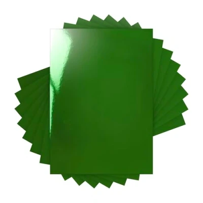 Image of Craft Perfect Mirror Card High Gloss Emerald Green 250 GSM A4 (40 Sheets)