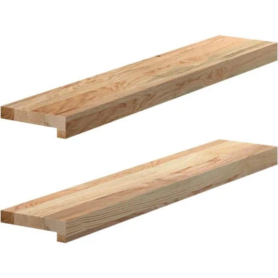 Image of vidaXL Window Sills 2 pcs Untreated 80x15x2 cm Solid Wood Oak