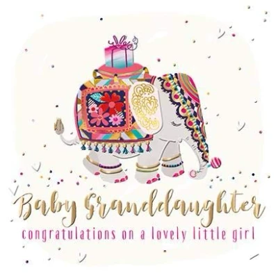 Image of Baby Granddaughter Embellished New Greeting Card Talking Pictures Cards