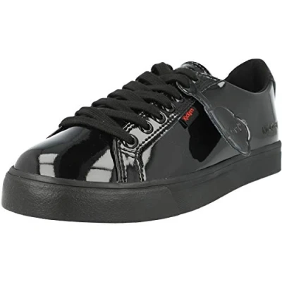 Image of Kickers Tovni Lacer Womens School Shoes Black 4 UK