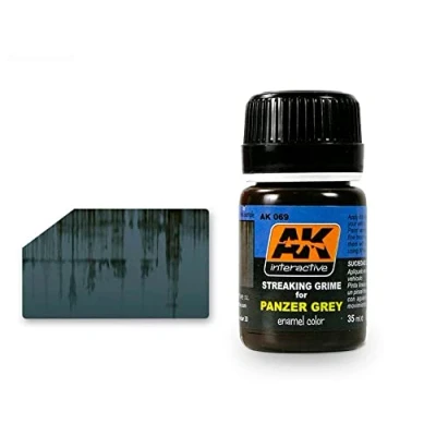 Image of Ak interactive AK00069 Wash 35 ml Tank Grey Streaking Grime