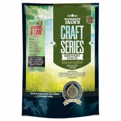 Image of Mangrove Jack&#039;s Raspberry &amp; Lime Cider Craft Kit 40 pint / 23L 2.4kg 5.2% ABV