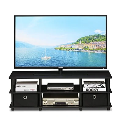 Image of Furinno Toolless TV Stands, Wood, Espresso/Black, one Size