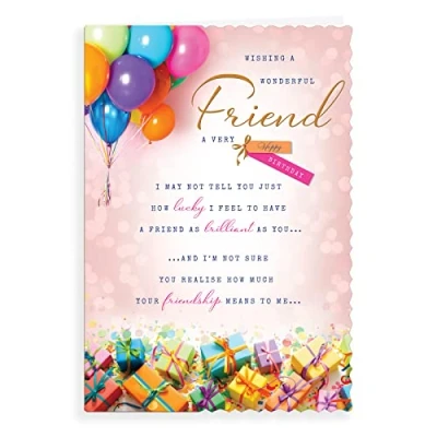 Image of Avant Garde Studios Birthday Card Friend F 9 x 6 inches
