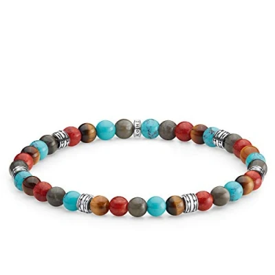 Image of THOMAS SABO Men Silver Statement Bracelet A1925 364 7 L19
