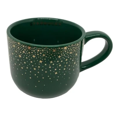 Image of STARBUCKS Limited Edition Festive Hoidays Christmas Coffee Mug (Green)