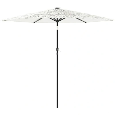 Image of vidaXL Garden Parasol with Steel Pole White 268x268x226 cm