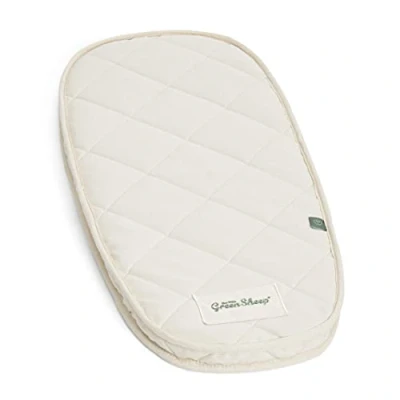 Image of The Little Green Sheep Natural Carrycot Mattress, Breathable Baby Mattress for Birth to 6 Months, fit Joolz Day Only, 30x67.5cm