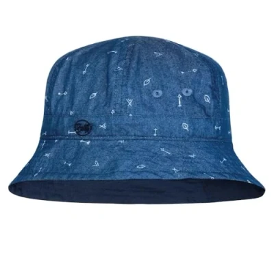 Image of Buff Unisex Kids Arrows Denim Bucket Hat, Blue, 6 1 2 7 UK