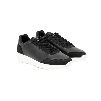 Image of Crosshatch Men Trainers Lace up Casual Sports Gym Lightweight UK Shoes Black ZetlandMVE 10