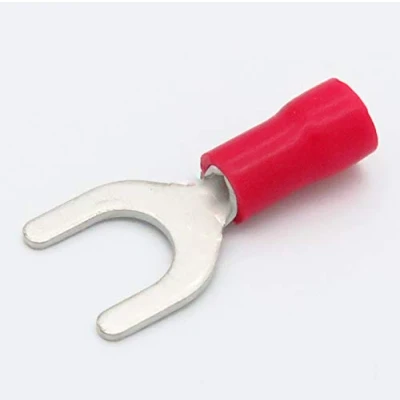 Image of Electrical Connectors Crimp for Wiring 6mm 50x Insulated Fork Connector Terminals Free First Class UK Postage!