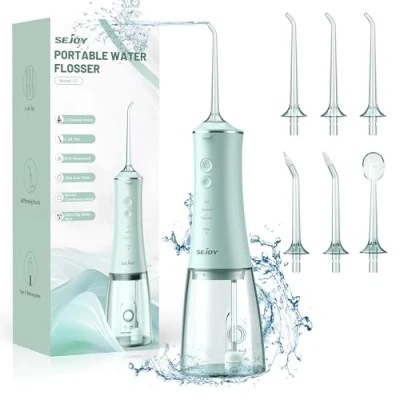 Image of Sejoy Water Flosser for Teeth Cordless, Flossers Adults Kids, Dental Pick, Braces Rechargeable Oral Irrigator, IPX7 Waterproof, Gravity Ball Design, Spot Spray Design