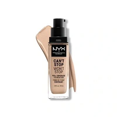 Image of NYX Professional Makeup Can&#039;t Stop Won&#039;t Full Coverage Foundation, Long Lasting, Waterproof, Vegan Formula, Matte Finish, Shade: Light ivory