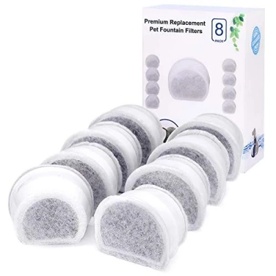 Image of YOUTHINK Carbon Replacement Filters, Ceramic Filters for Fountains Pet PetSafe Compatible Drinkwell,Avalon, Pagoda, Seascape, Sedona and 2 Gallon