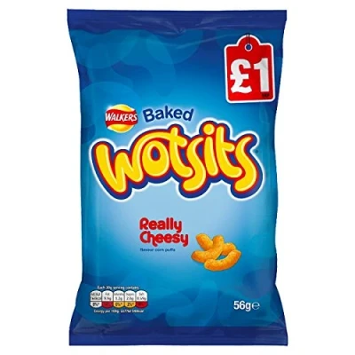 Image of Walkers Wotsits Really Cheesy Snacks PMP 56g (Pack of 12 x 56g)