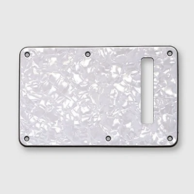 Image of VANSON Premium Quality Tremolo Cover Backplate to fit Fender USA, MEX Stratocaster Strat (3 Ply, White Pearl)