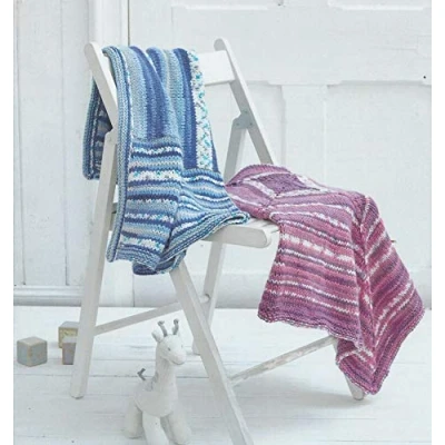 Image of Hayfield Baby Blossom Chunky Knitting Pattern 5342 Blankets