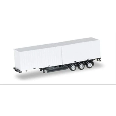 Image of herpa 076494 002 Krone 40&#039; Chassis with 2 x 20&#039; Container, Miniature Vehicles, Black, 40 ft