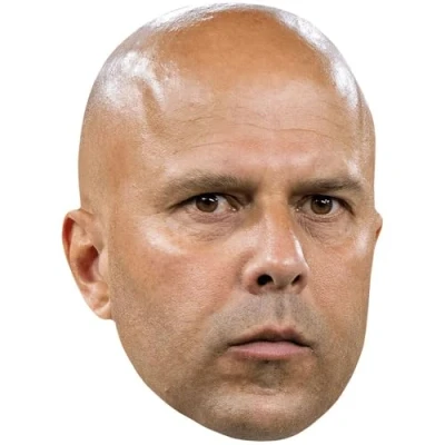 Image of Arne Slot (Serious) Celebrity Mask, Flat Card Face, Fancy Dress Mask