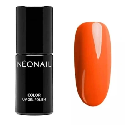 Image of Neonail UV Nail Polish 7.2 ml Orange Bon Voyage Colours Varnish Gel Nails Design Shellac