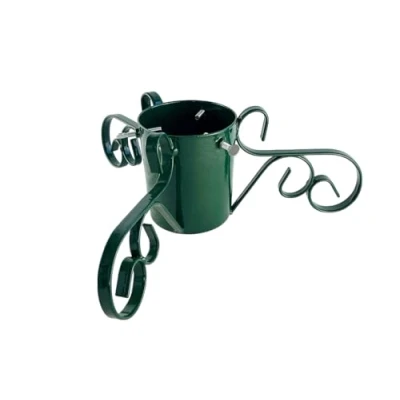 Image of Sussex Christmas Tree Stand, Heavy Duty Steel, Plastic Coated, Rust Resistant, 4.5&quot; or 5.5&quot; Tube, Green Black (Green, 4.5 tube for trees up to 6ft)