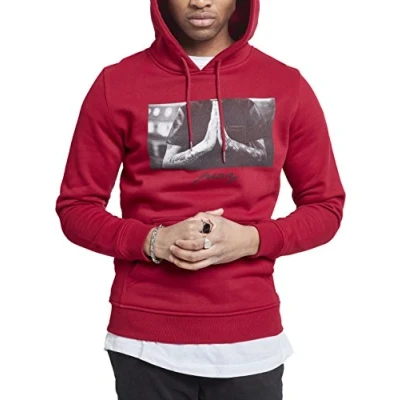 Image of Mister Tee PRAY Hoodie, Men&#039;s, Size: XXL, Ruby