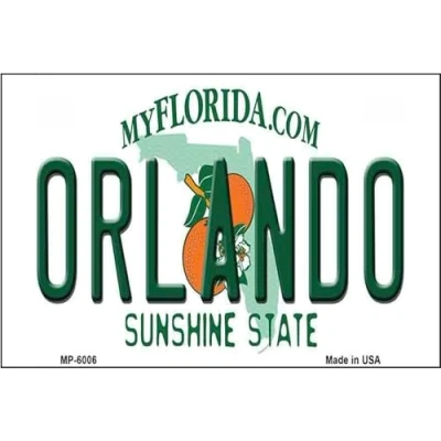 Image of DOGT Orlando Florida Novelty Metal License Plate Size: Approx. 20 * 30cm/ 7.8 11.8 inch(L W)