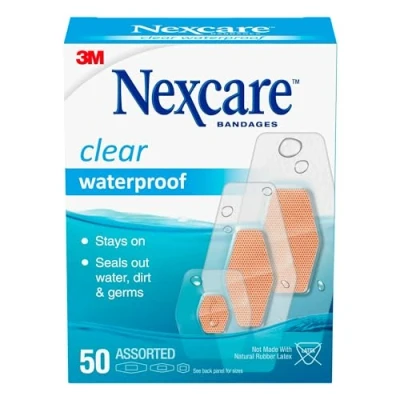 Image of Nexcare Waterproof Bandages 50/Pkg Assorted Sizes