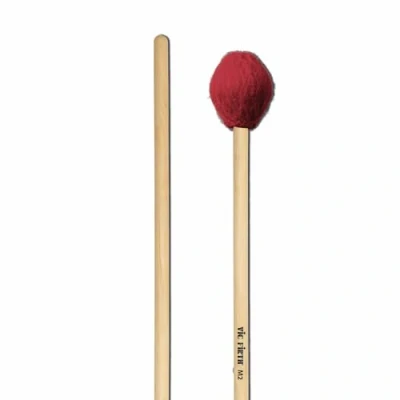 Image of Vic FIrth American Custom® Marimba Mallets M2 Synthetic Yarn Medium Round Head Red