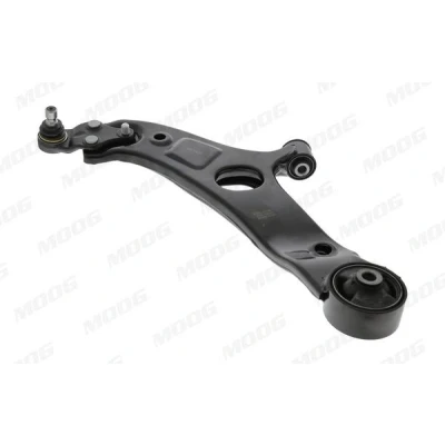 Image of 545002T010, 545002T030, 545003S100 Suspension Arm MOOG KI WP 15391 with rubber mount Lower, Front Axle Left Control Sheet Steel KIA: Optima / K5